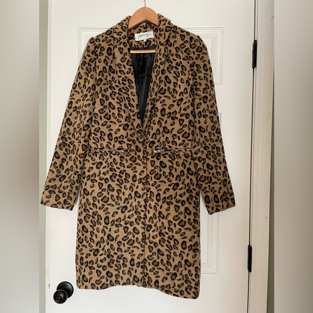 Kendall & Kylie Leopard Print Trench Coat